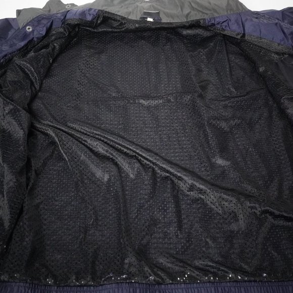 Mens Brooks Size 2XL Windbreaker Jacket Zip And Button Closure Dark Blue - Picture 8 of 9